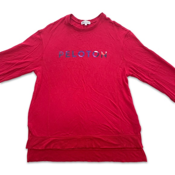 Peloton Women's Long Sleeved Magenta Logo Sweatshirt Together We Go Far Sz S - Picture 1 of 6